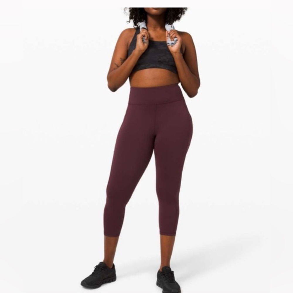 Lululemon Invigorate High-Rise Crop 23" in Cassis